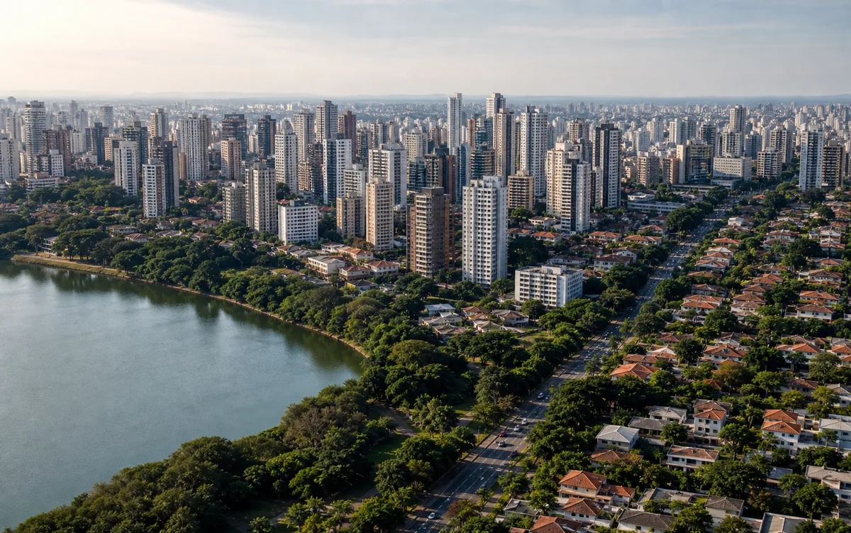 Vista aérea institucional ilustrativa da Zona Sul de São Paulo